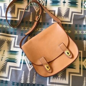 Fossil saddle leather cross body bag